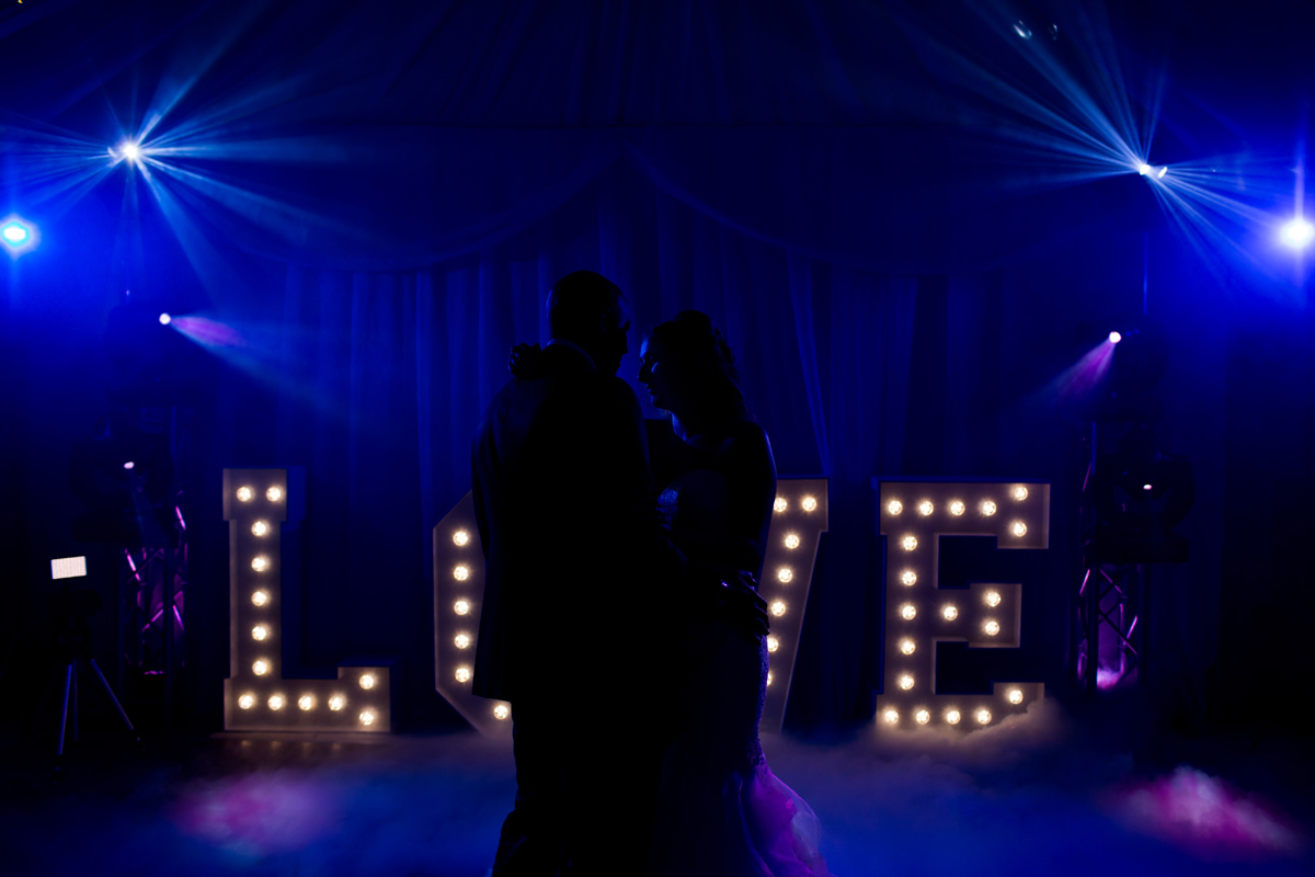 newlyweds have their first dance - Kelmarsh Hall wedding photographer