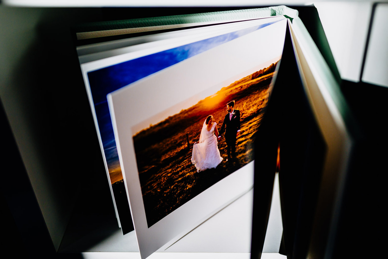 A wedding photo album by Elliot w patching photography