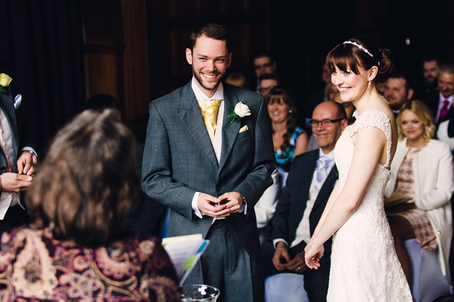 a groom enjoying the wedding ceremony