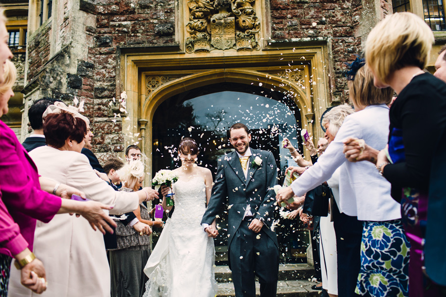 a confetti image by a Northampton wedding photographer