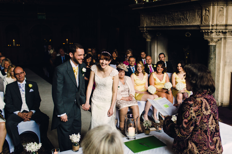 laughter at a wedding