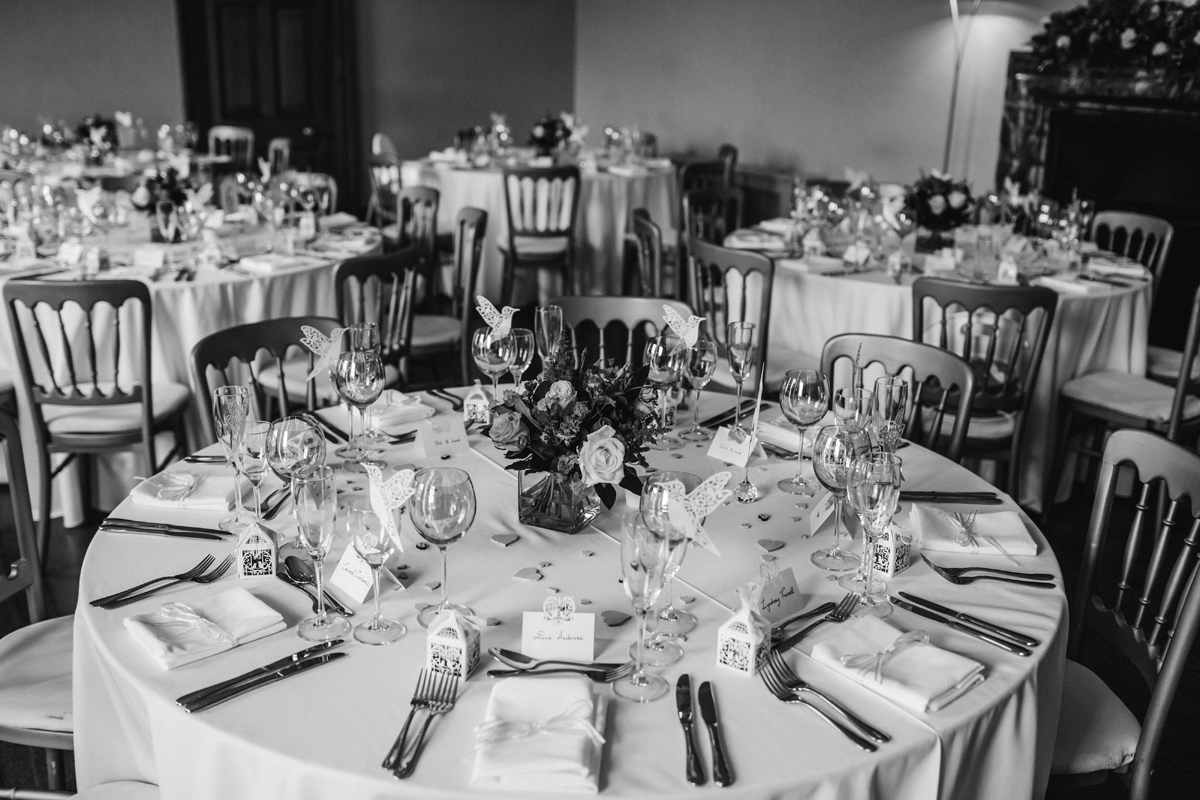 the wedding breakfast room at kelmarsh hall