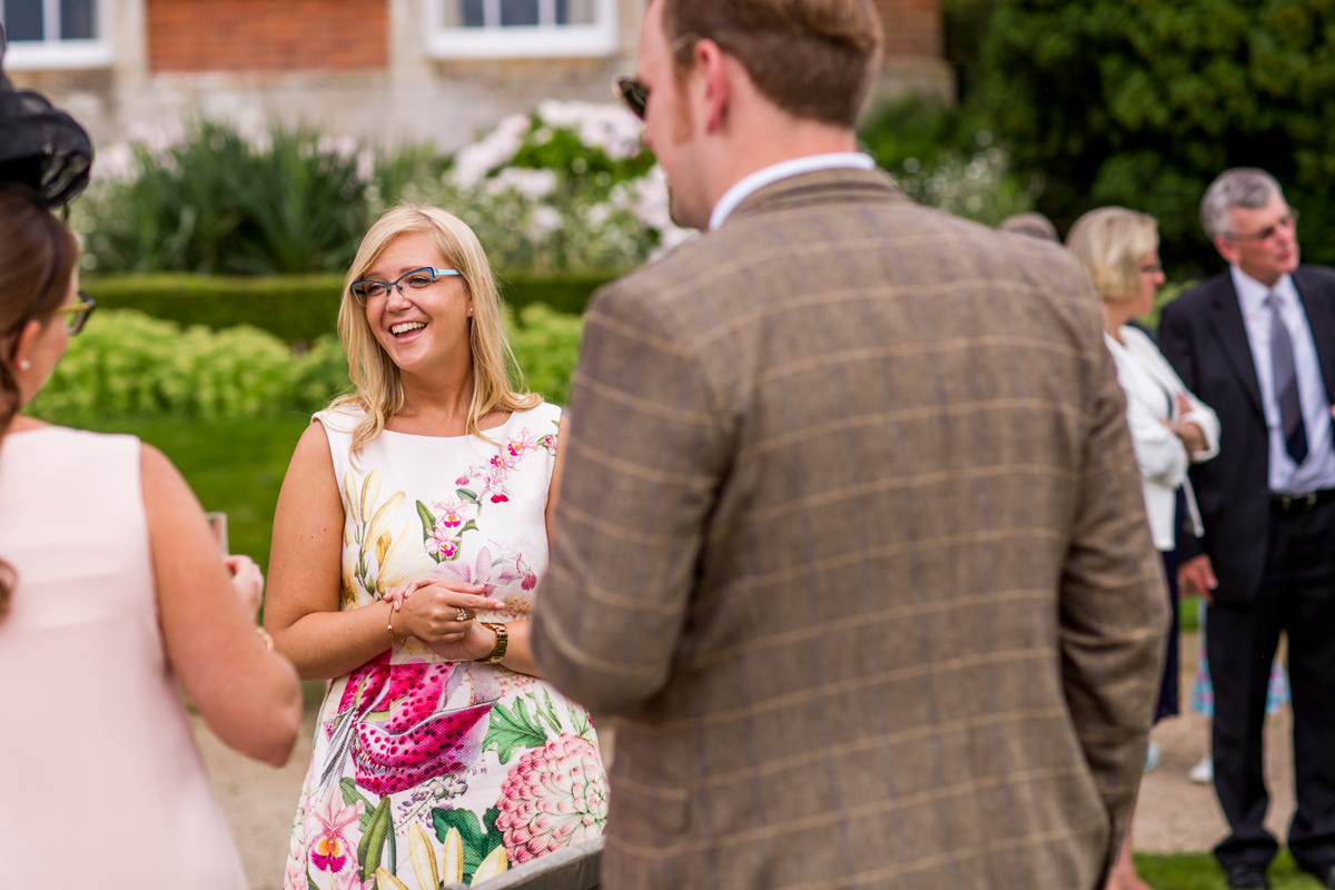 smiling wedding guests