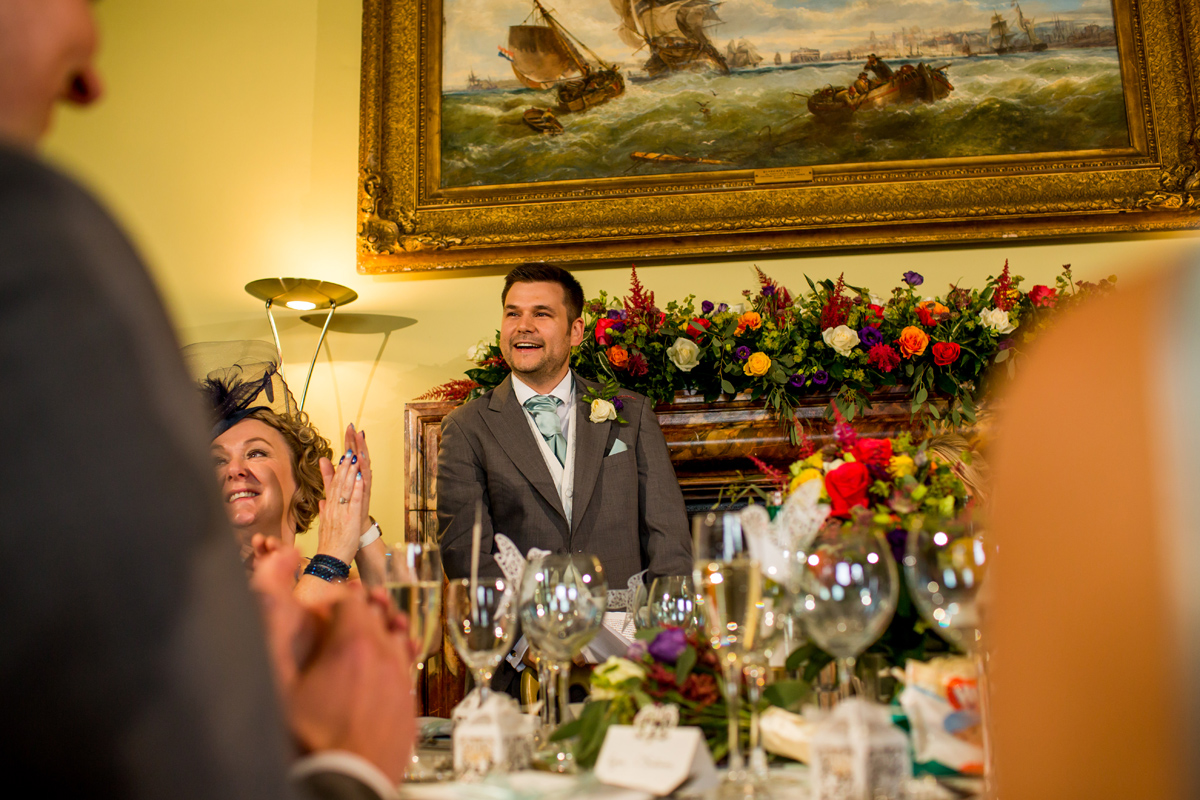 the groom delivers his speech