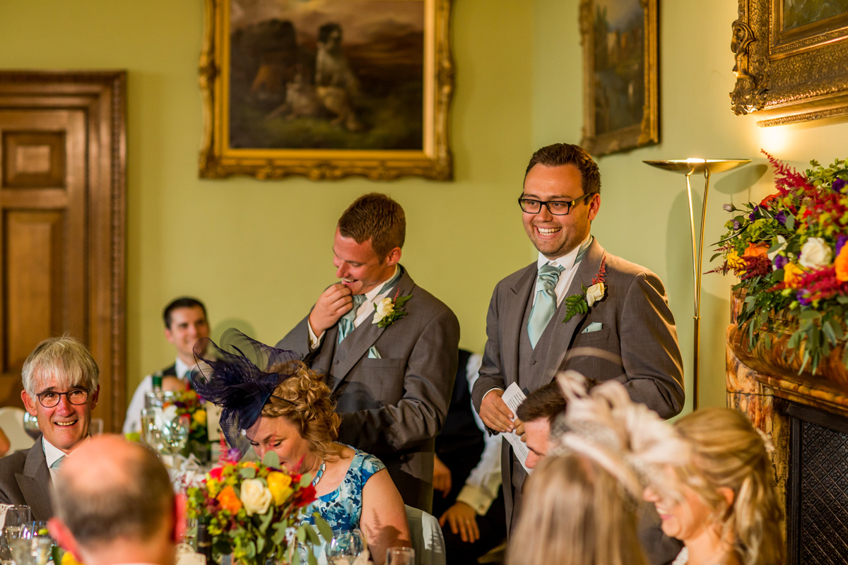 a smiling bestman