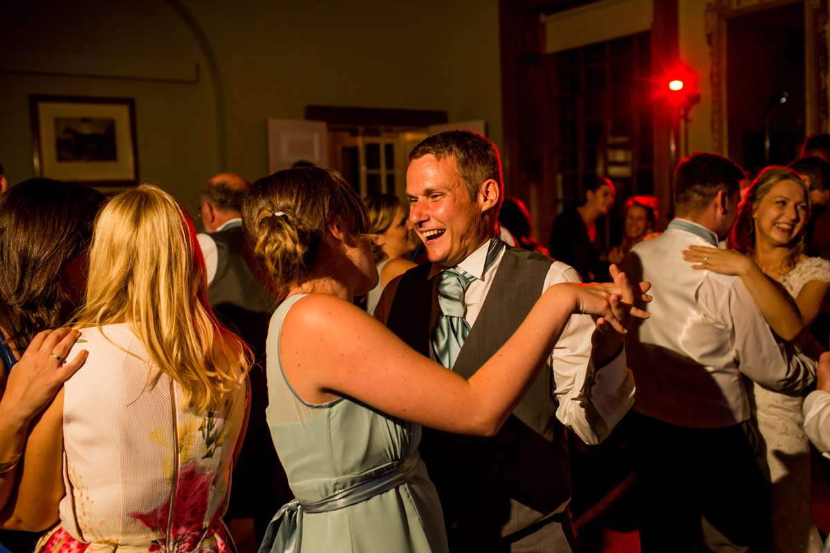 wedding guests enjoying the party