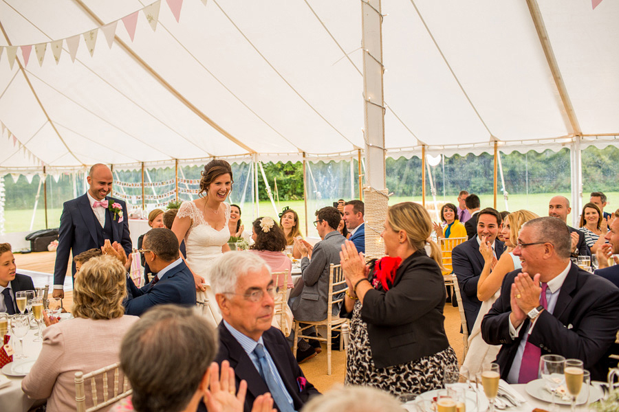 guests at the wedding reception - Northampton marquee wedding photography