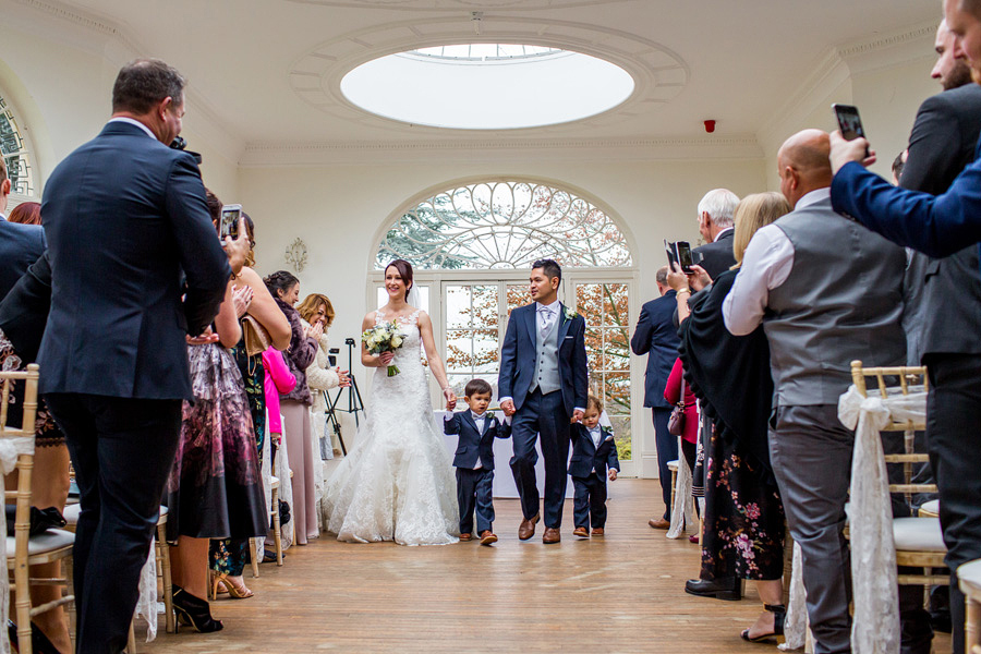 Walking up the aisle as husband and wife