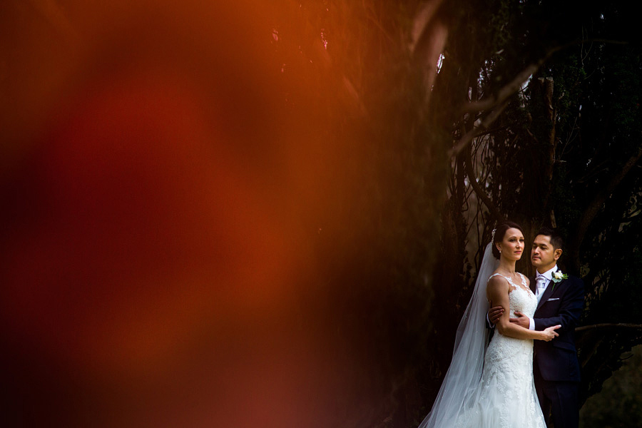 Bride and Groom enjoy a moment away from guests during their Barton Hall Wedding Photography session.