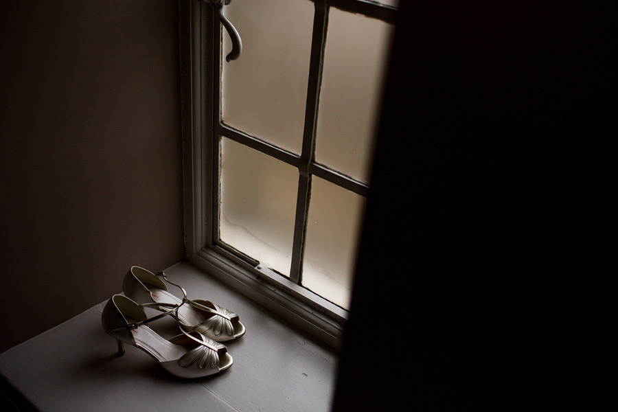 A Brides wedding shoes