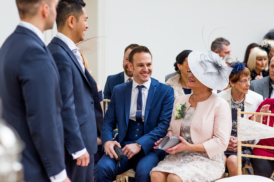 Guests of a wedding before the ceremony