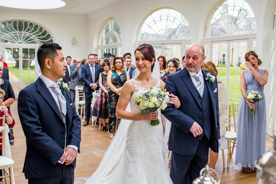 A Groom seeing his Bride for the first time