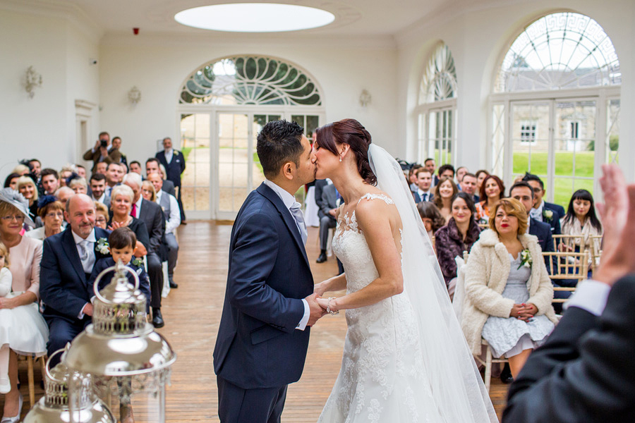 A wedding kiss