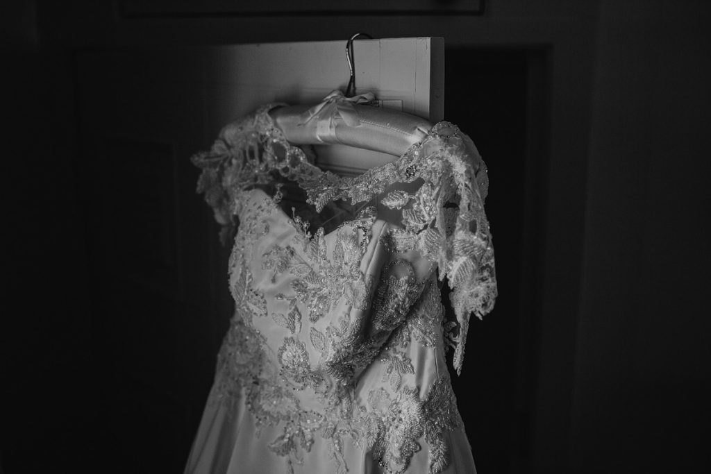 an artistic image of a wedding dress