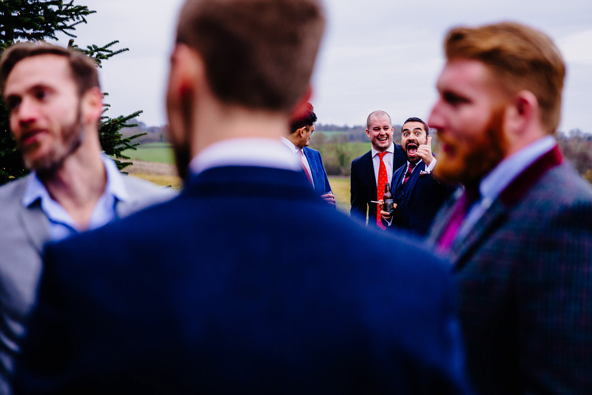 a guest having fun at a wedding