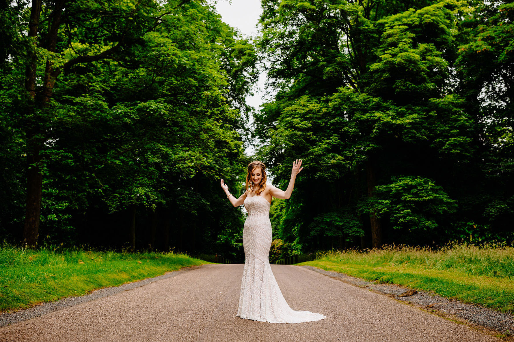 a cool bridal portrait