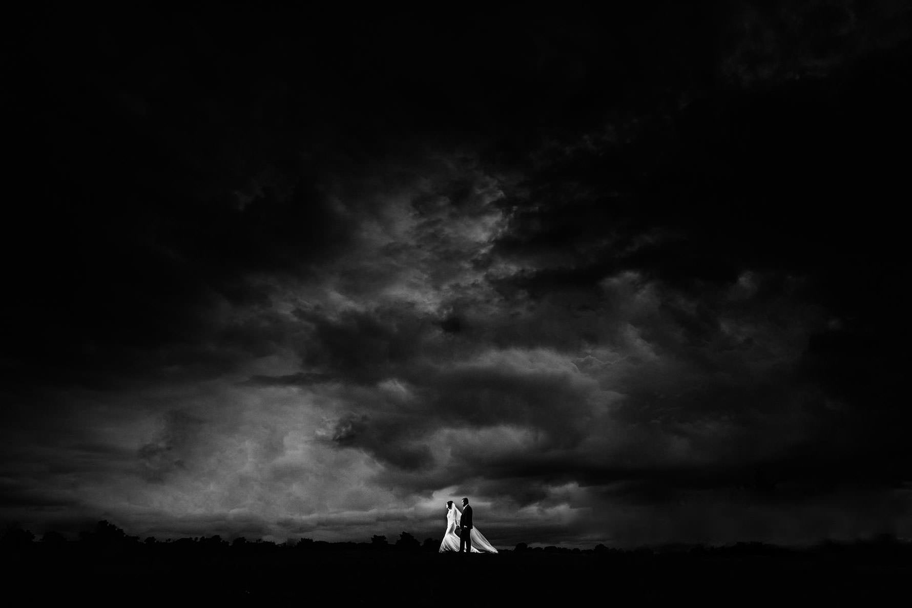 stormy skies at a wedding