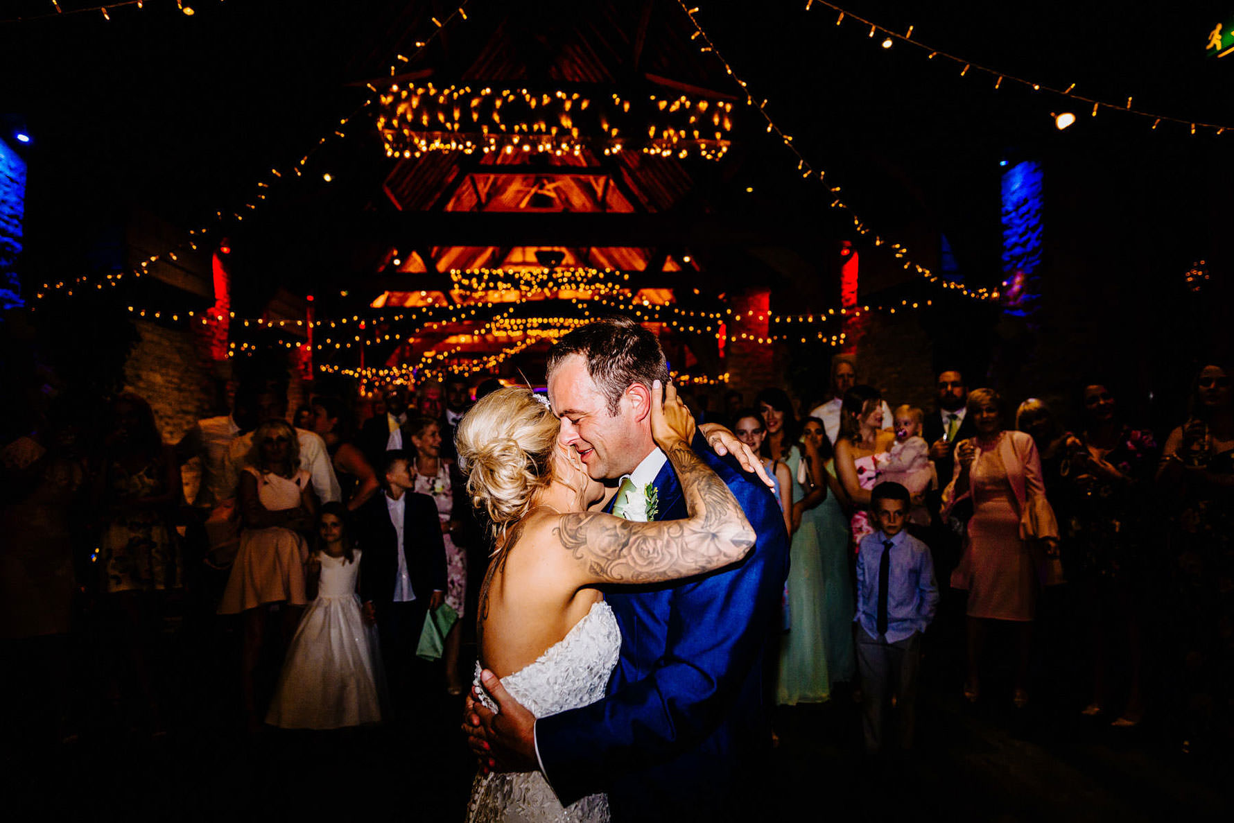 a colourful first dance