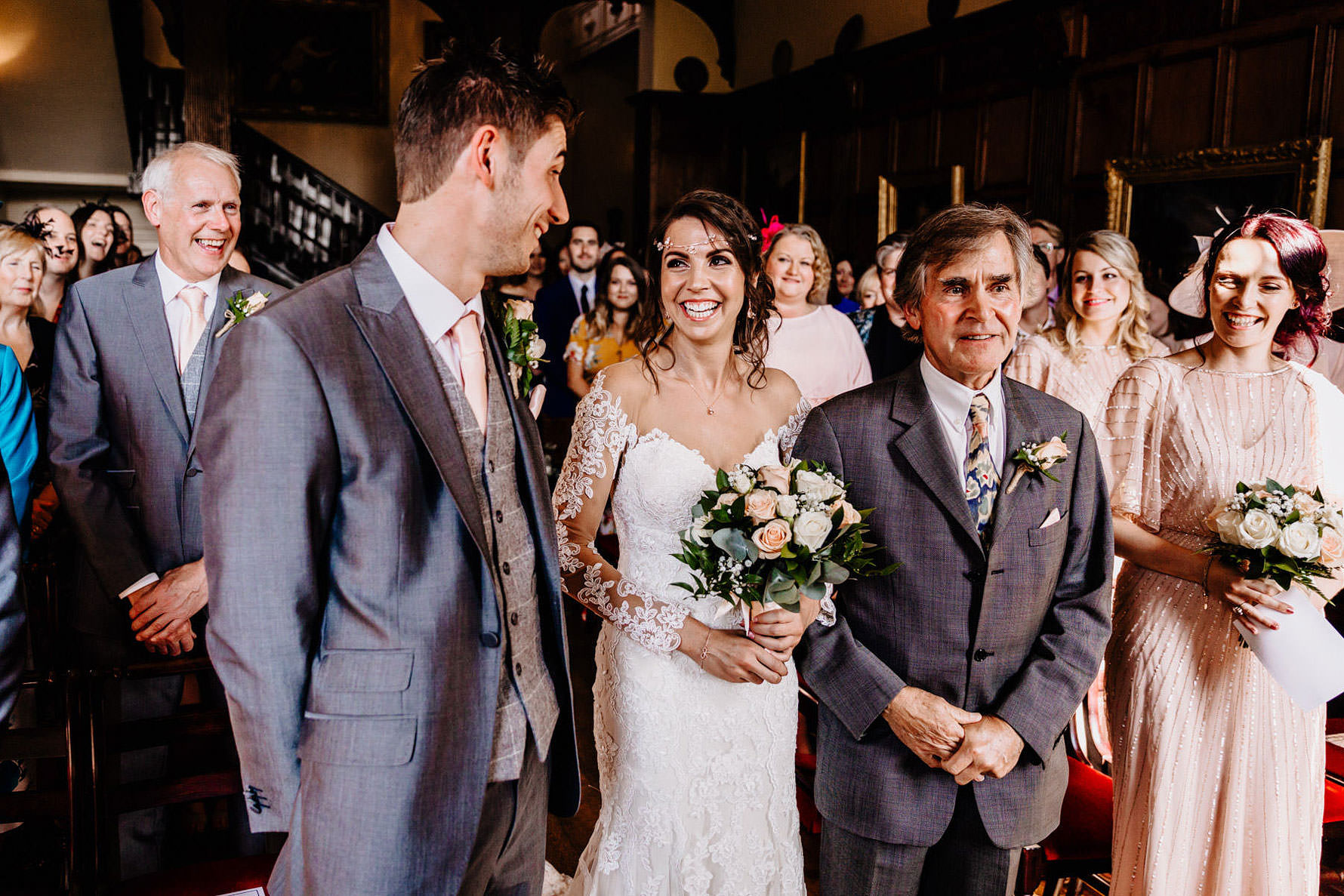 a wedding ceremony at lamppost hall by Elliot patching