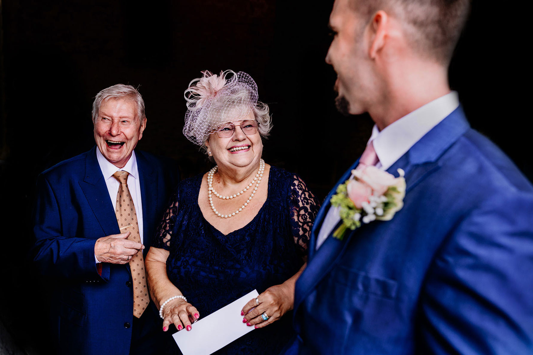 grandparents at a wedding