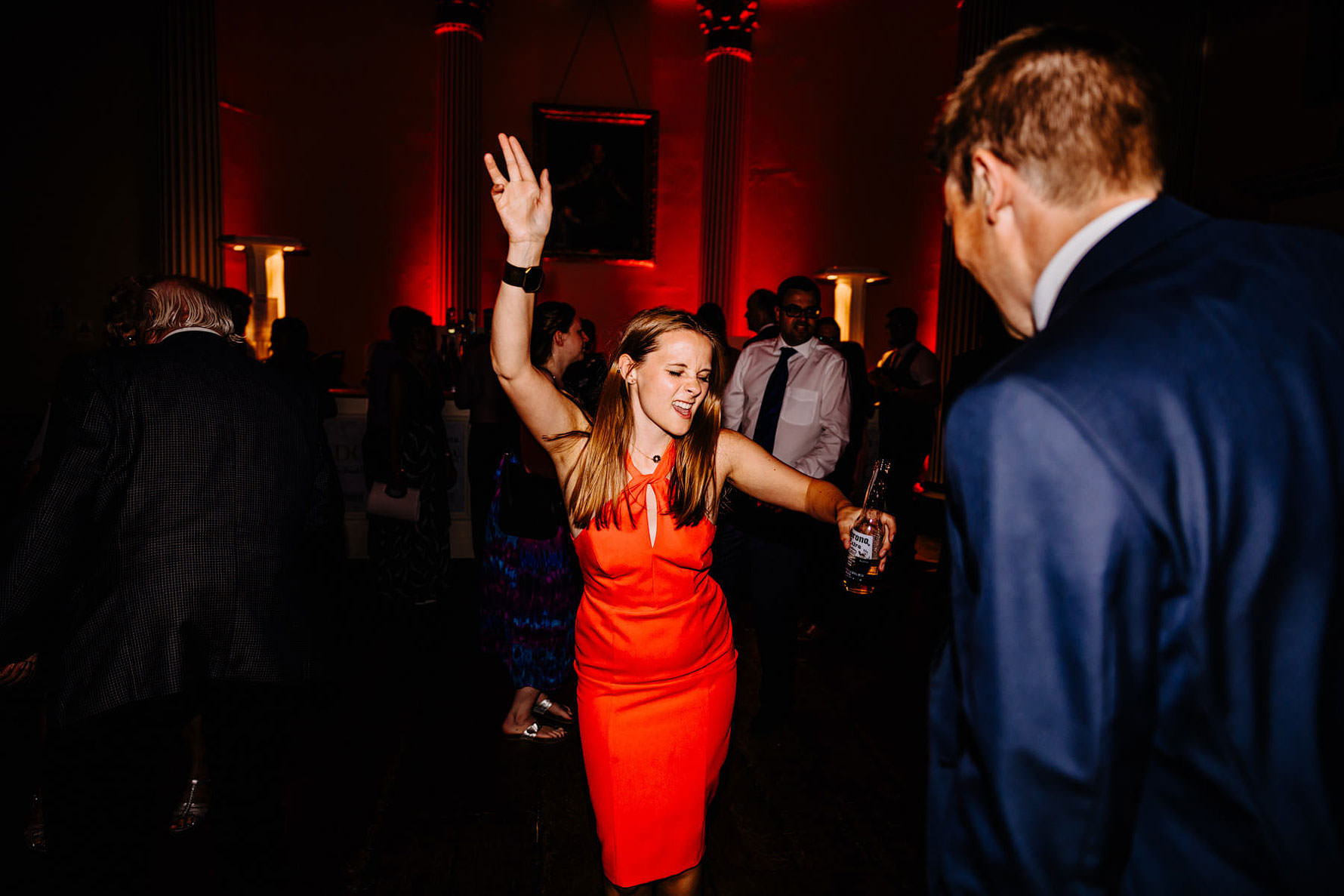 a wedding guest dancing