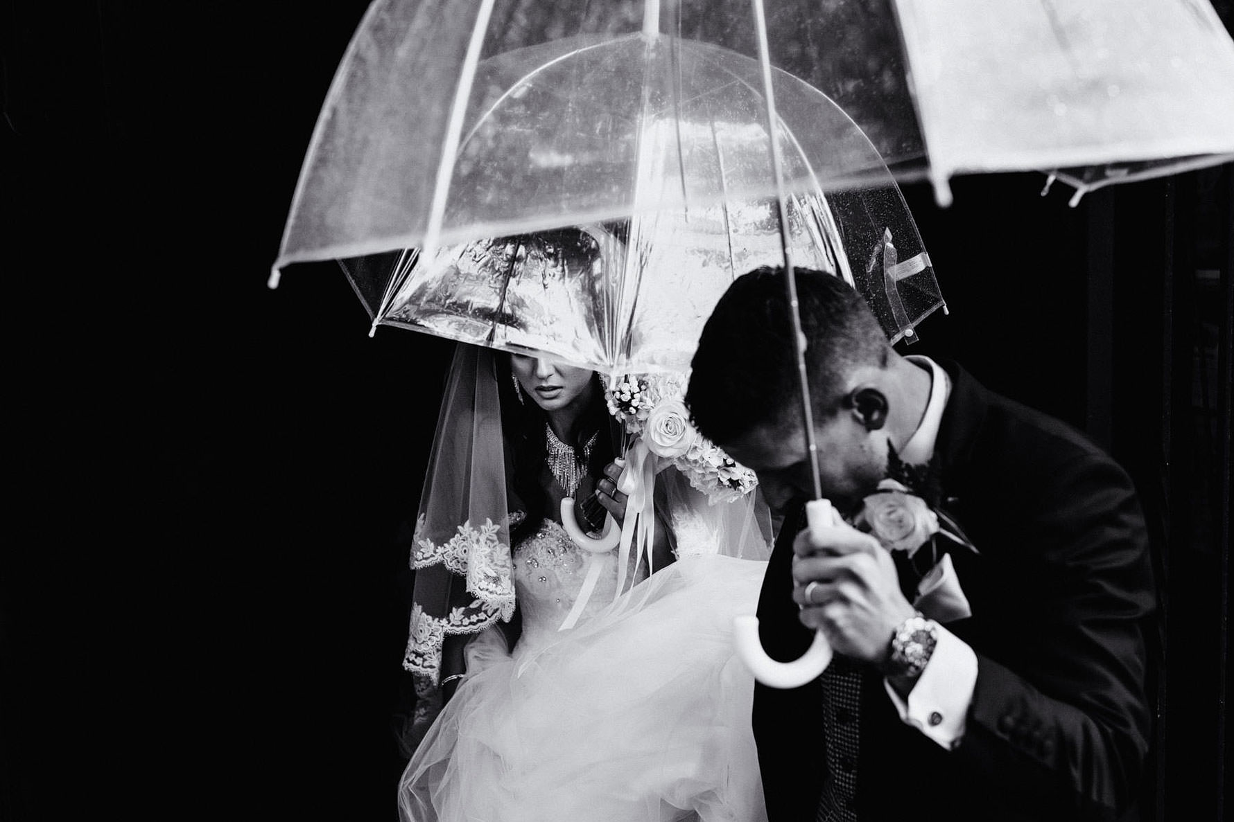 rain at a wedding