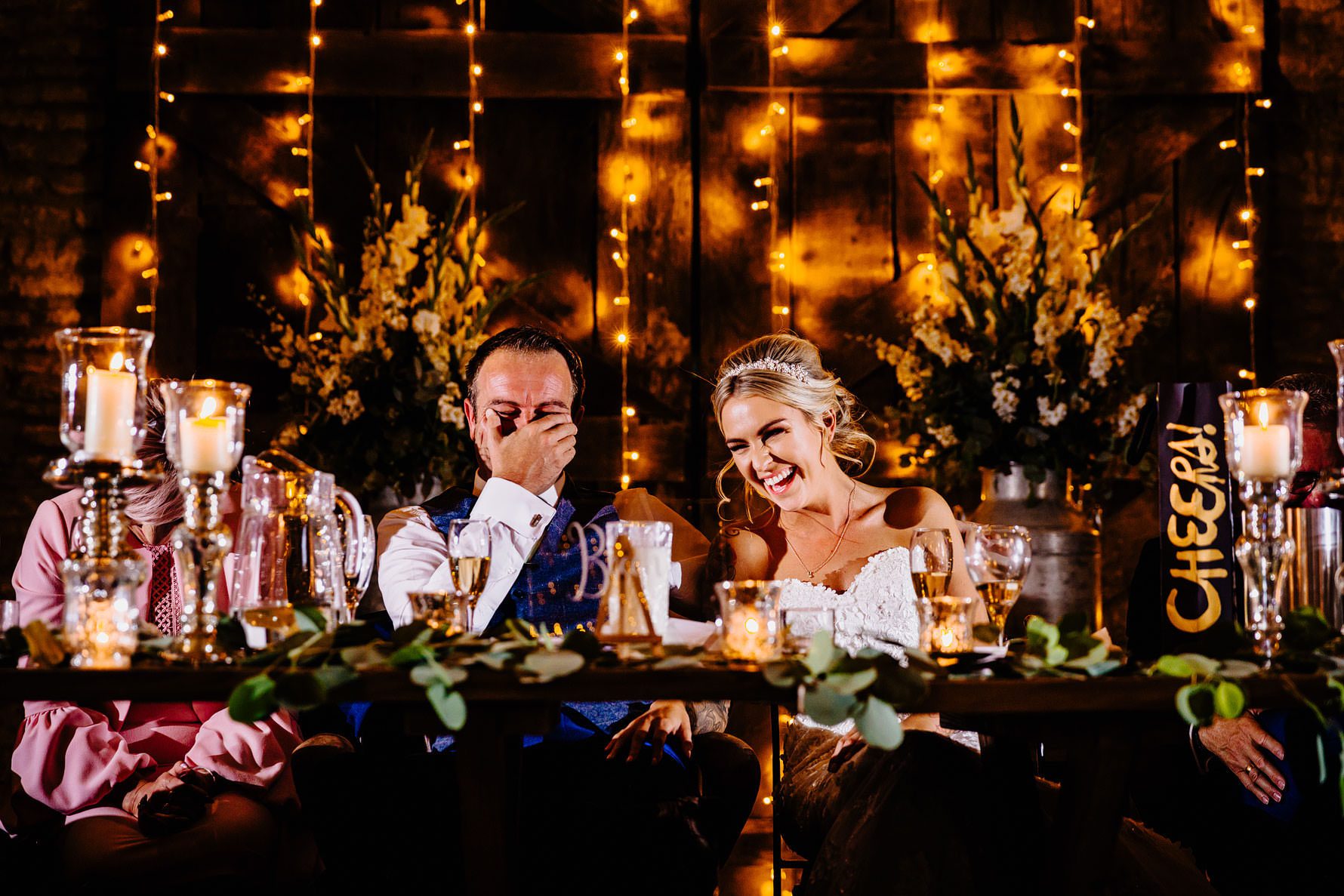 an embarrasses groom drink the speeches