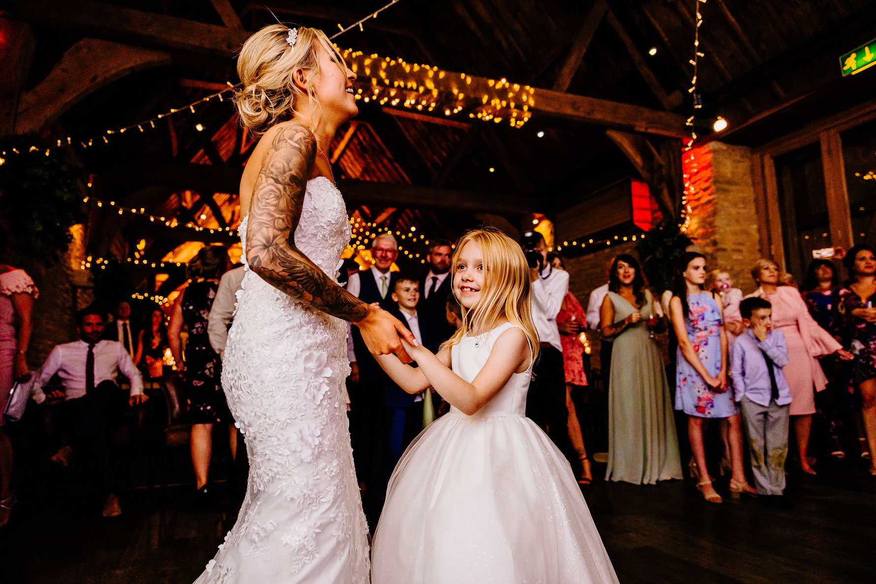 a flower girl dancing