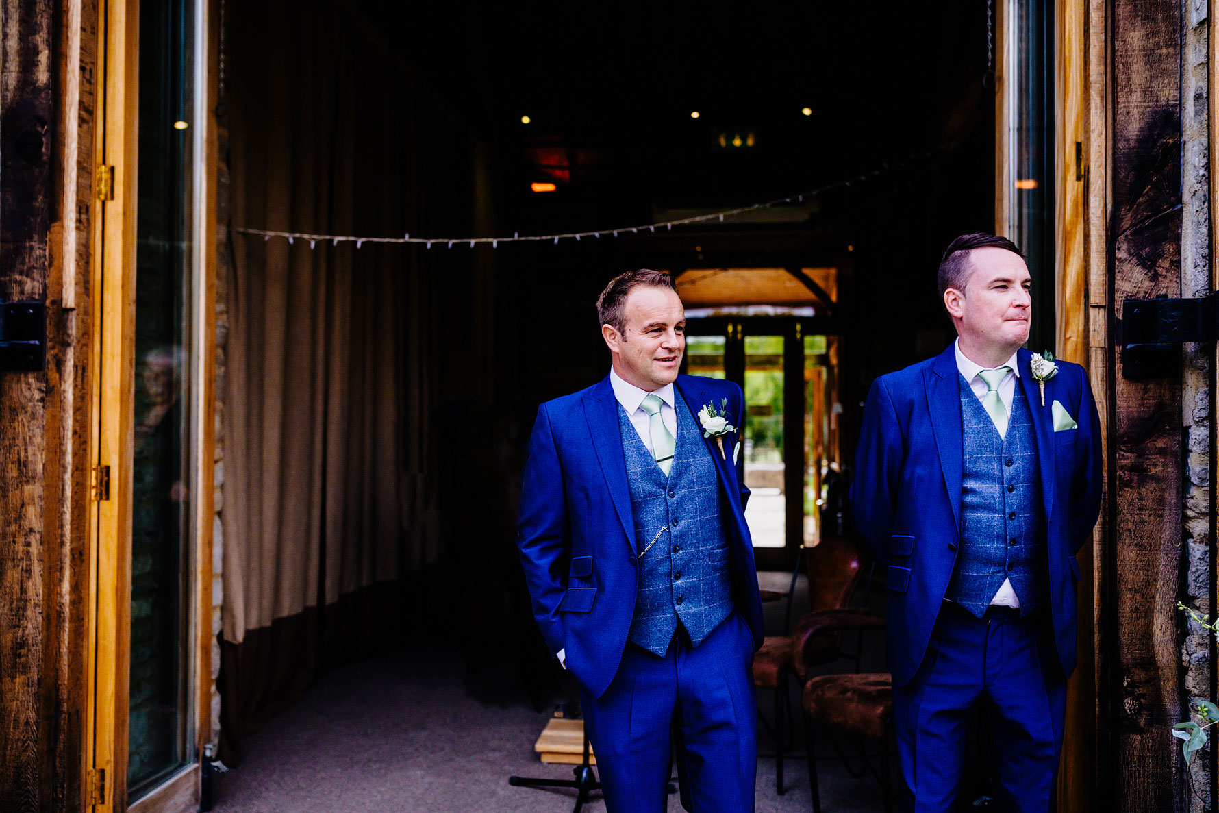 a groom waits for his bride