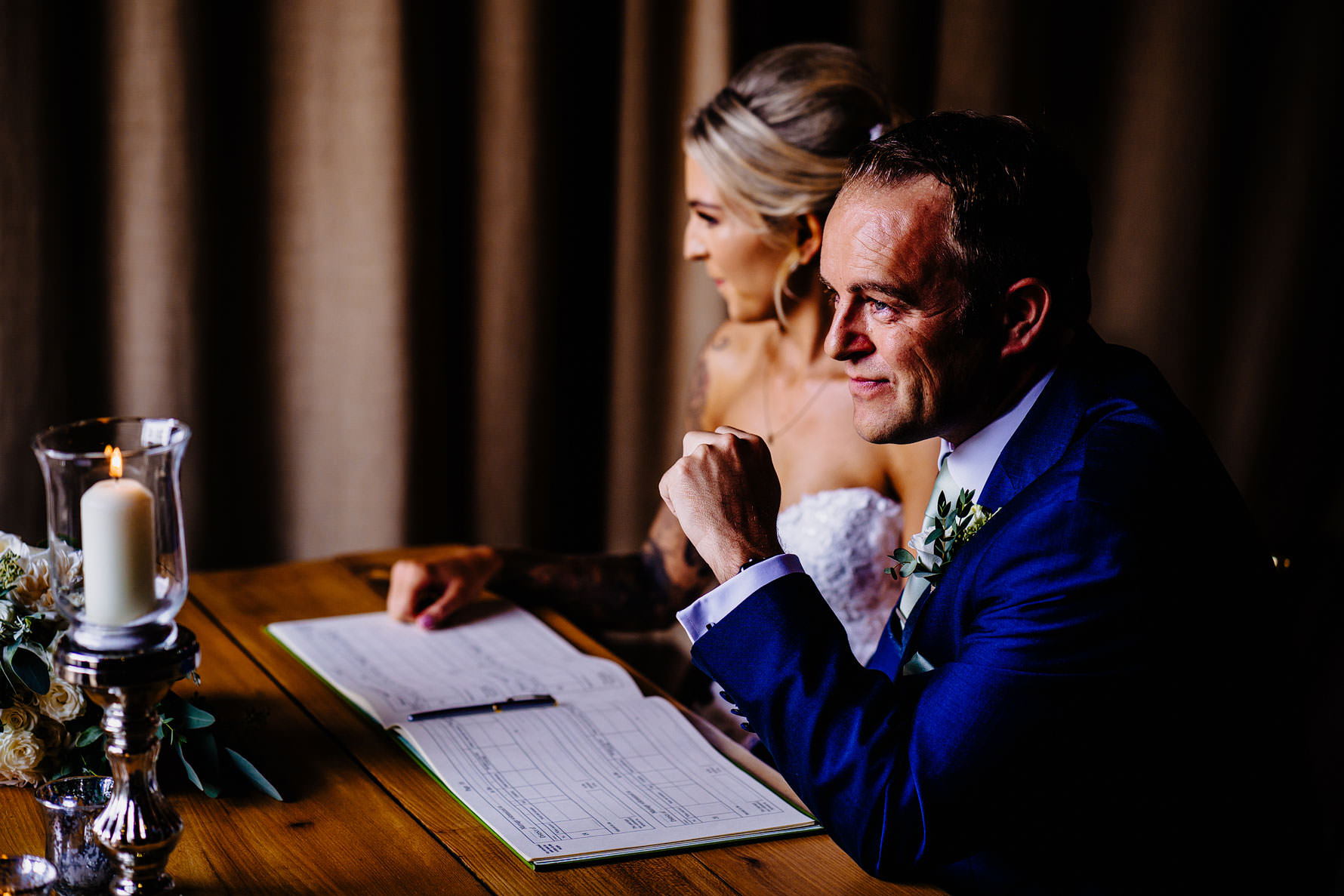 a portrait of a groom