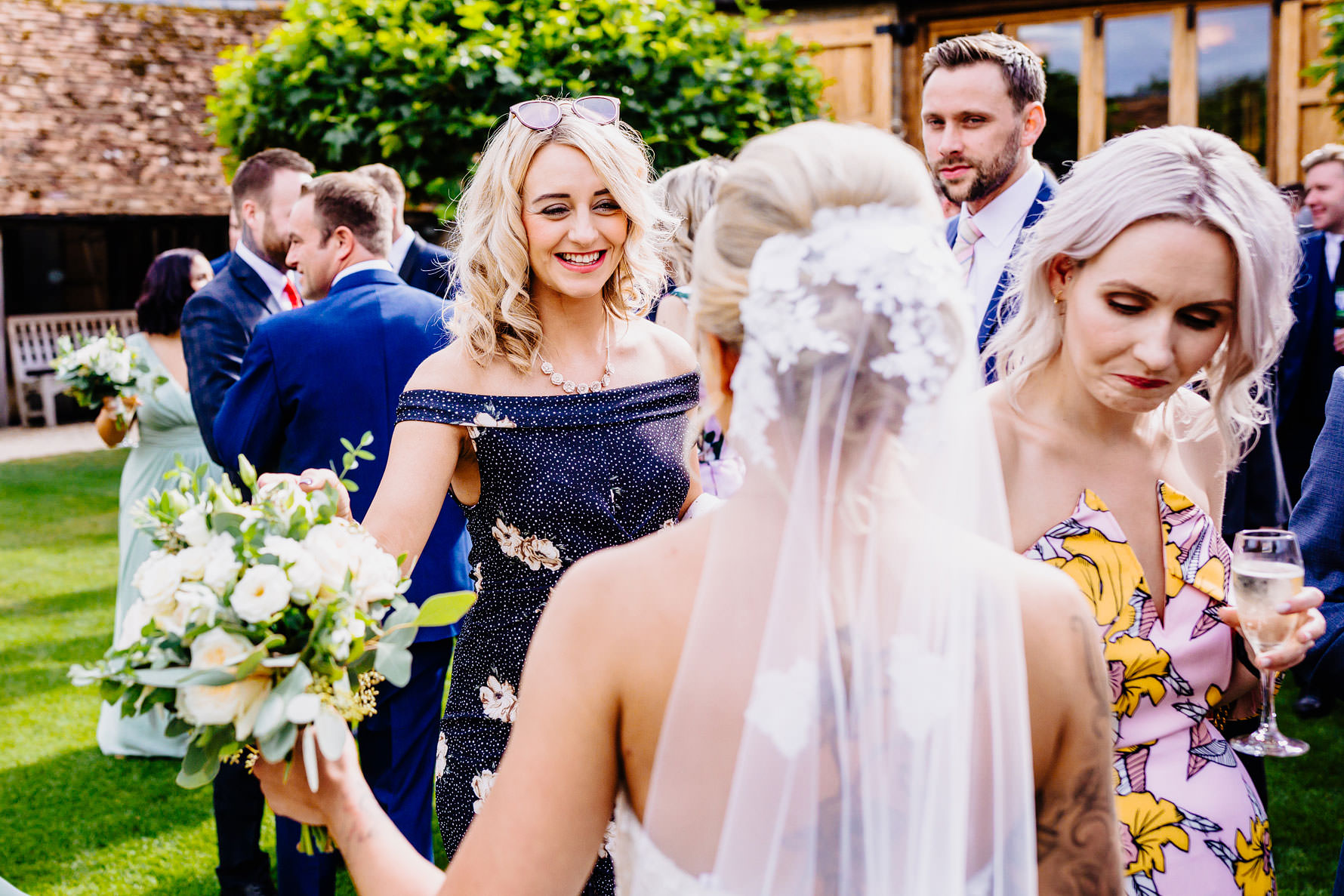 guests congratulate a bride