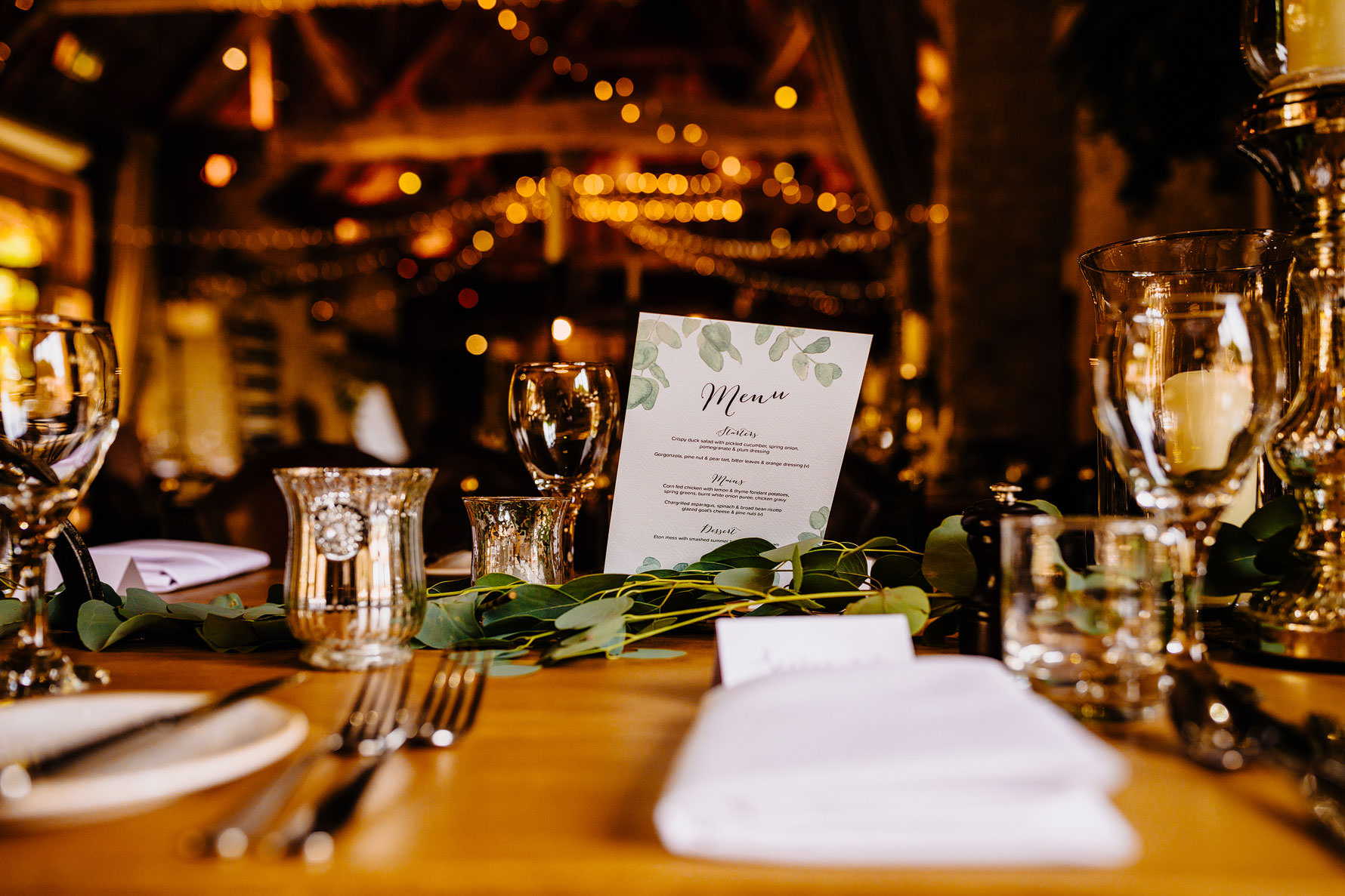 a wedding menus