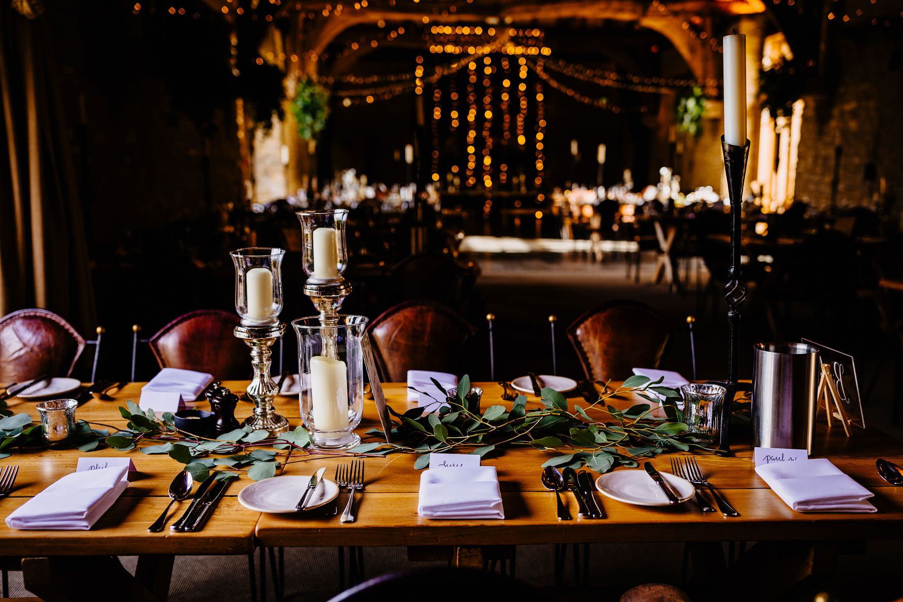 a room ready for a wedding breakfast