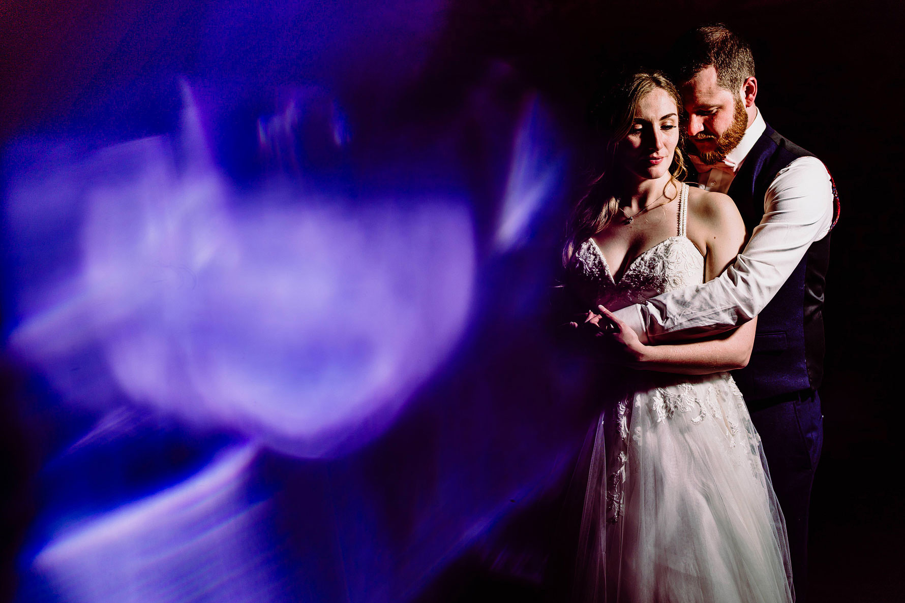 an artistic wedding photograph