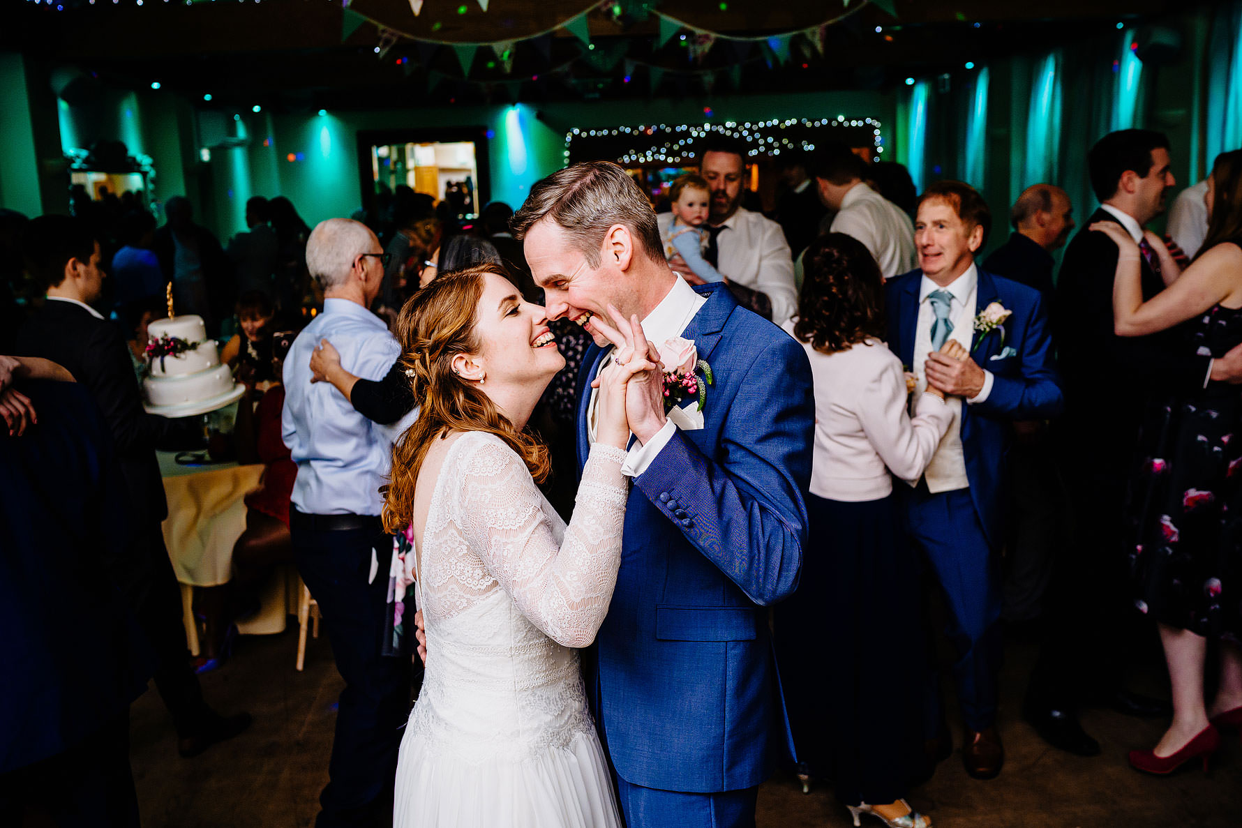a bride and grooms first dance
