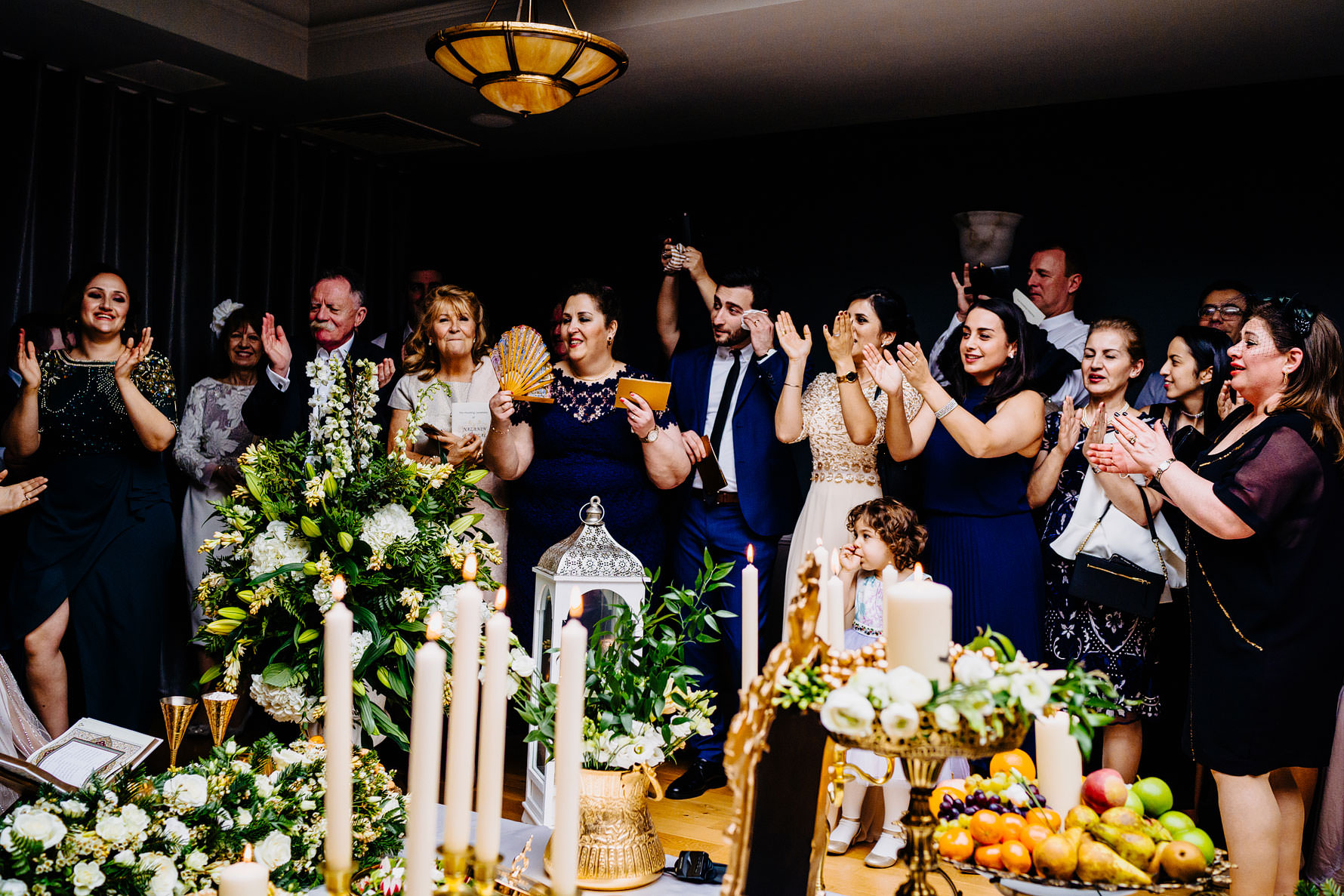 happy guests at a wedding