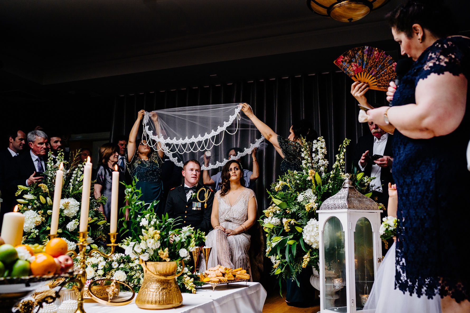 a happy bride and groom