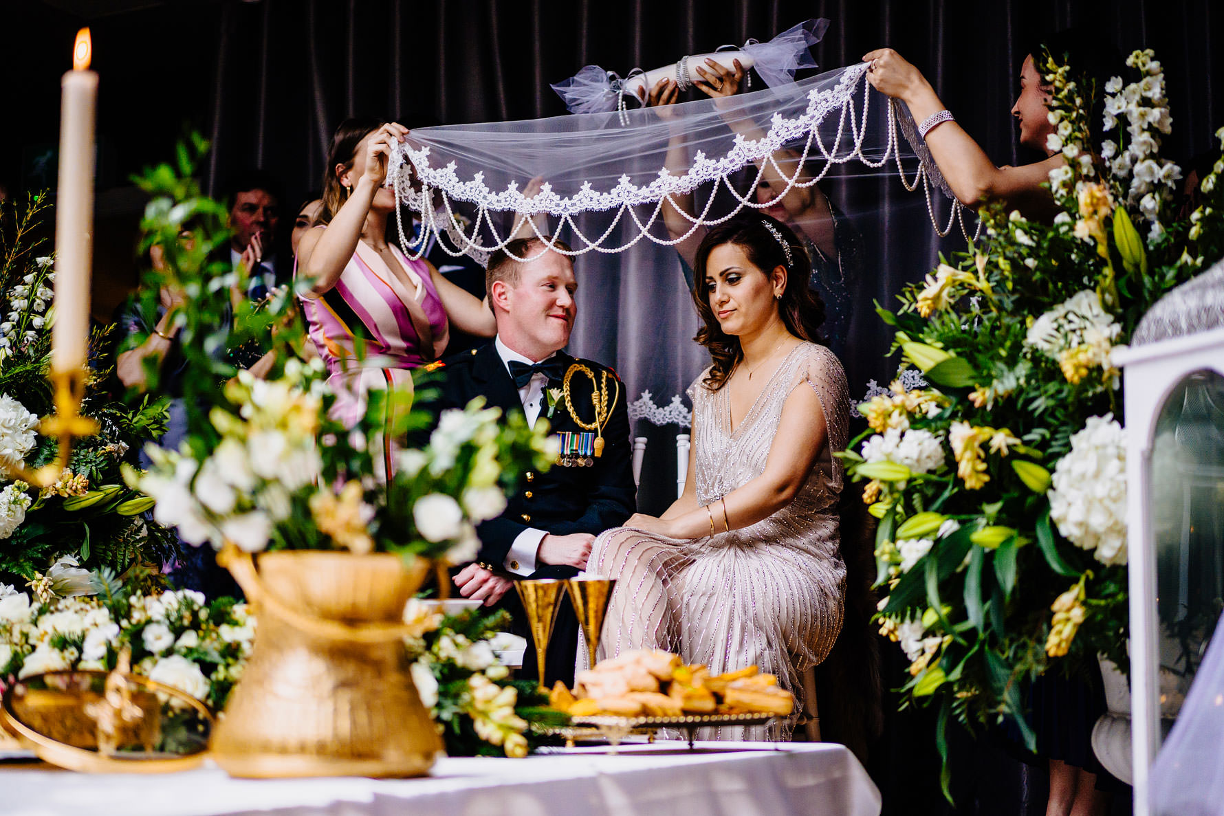 a colour photograph of a wedding