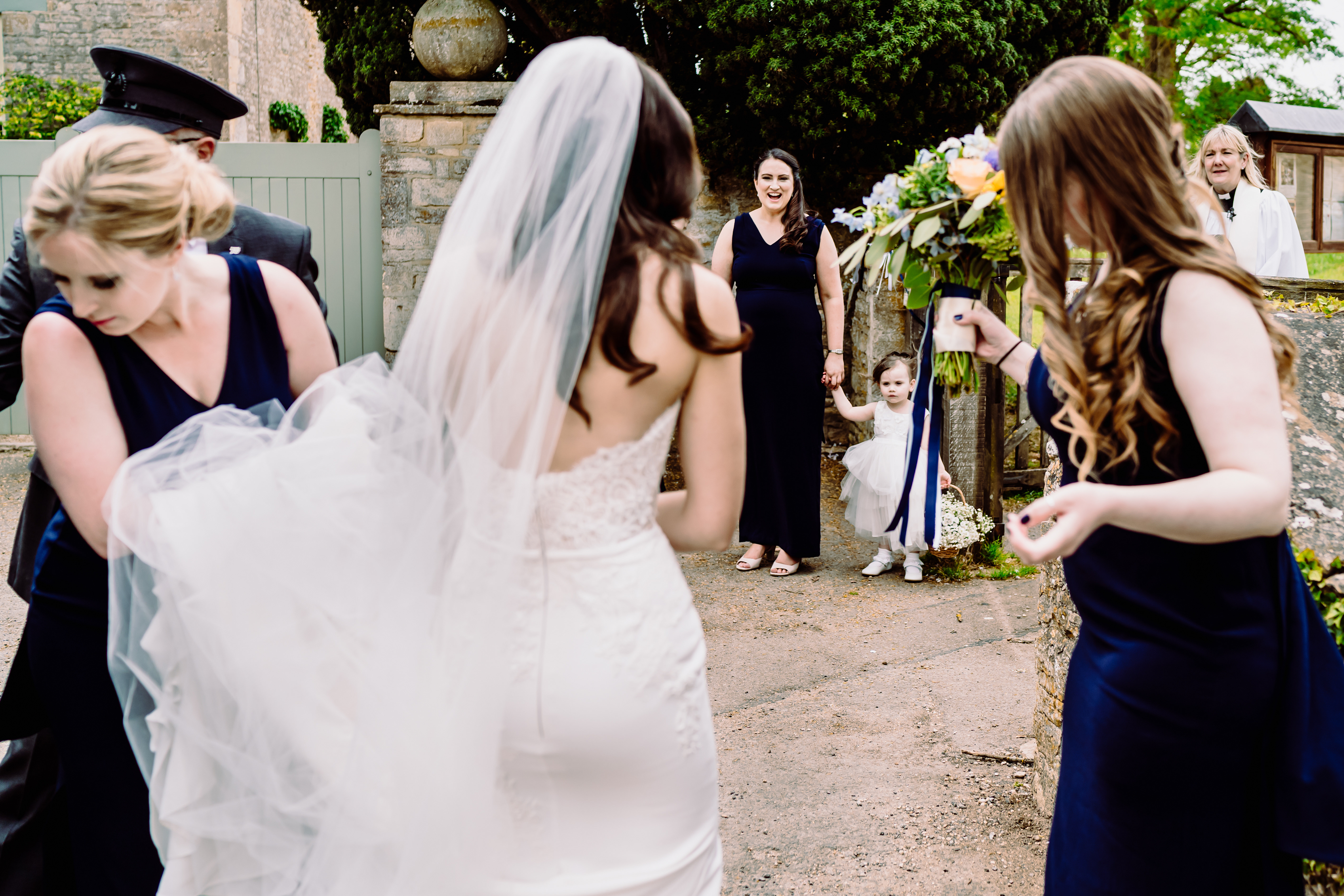 sister of the bride looking excited