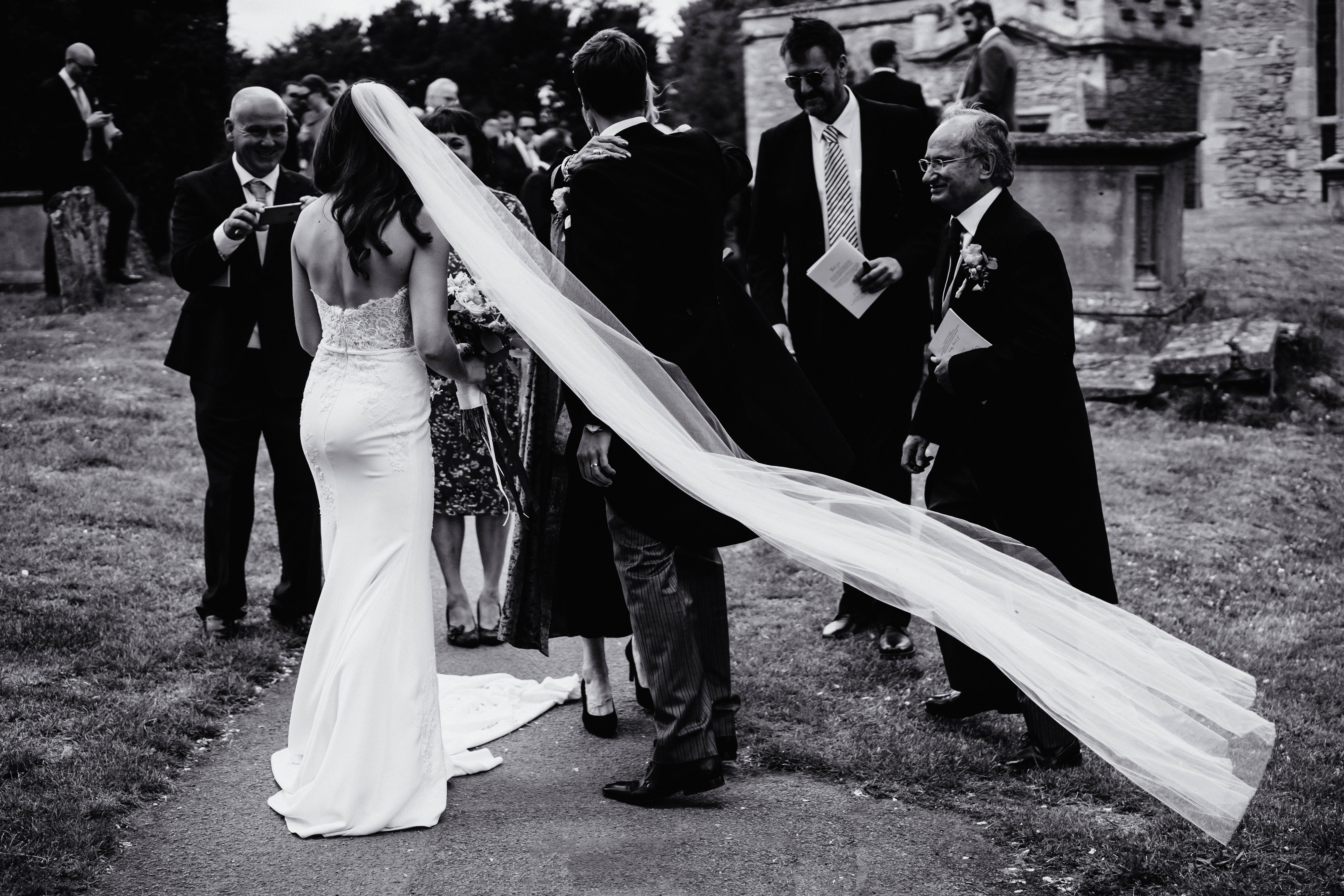 a black and white photo of a veil