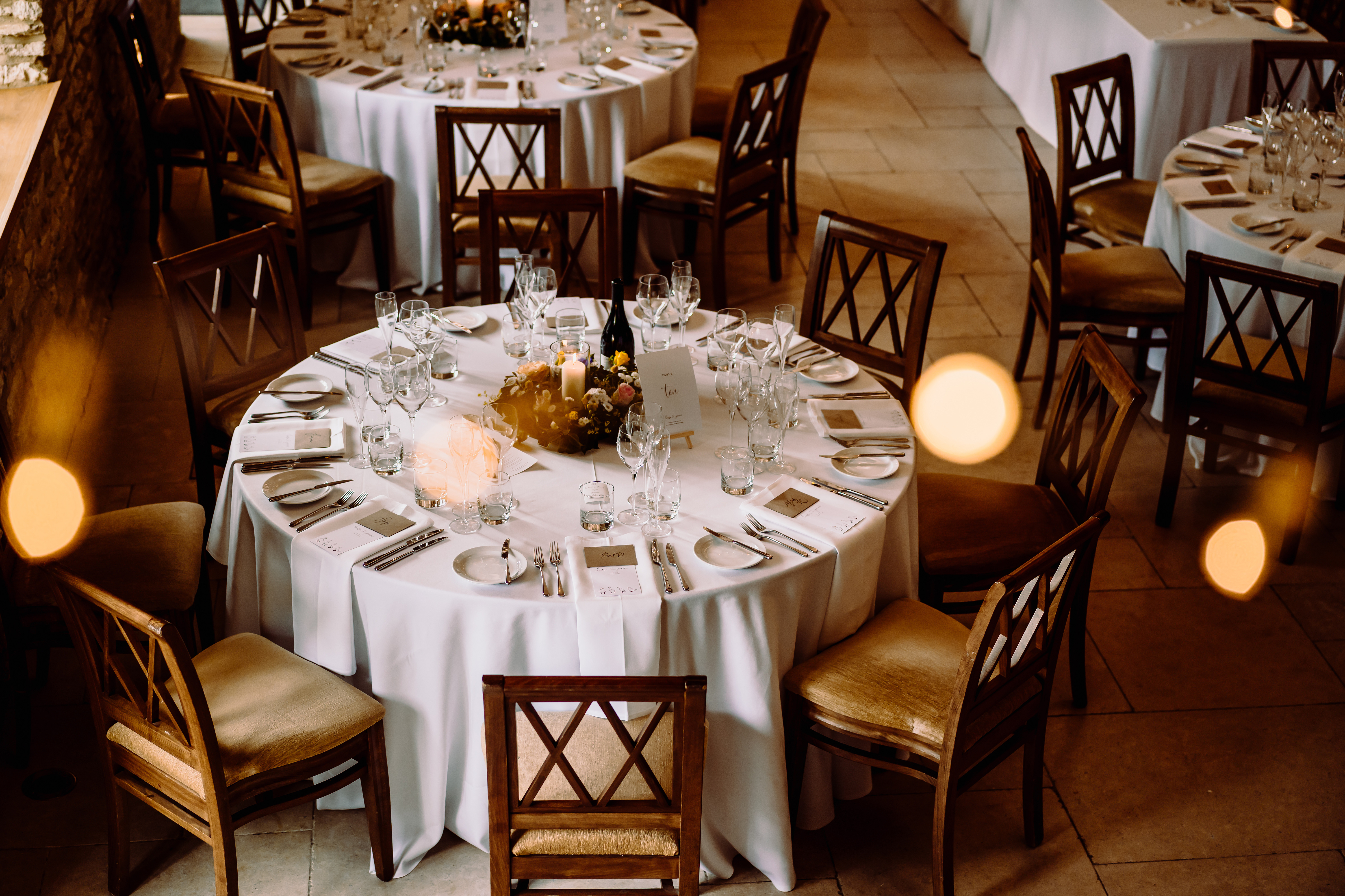 a table set for dinner