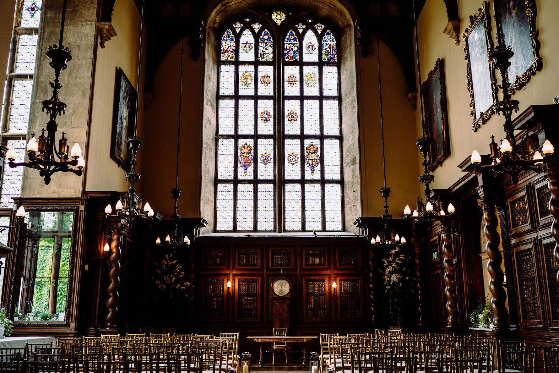 the ceremony room at burghley house