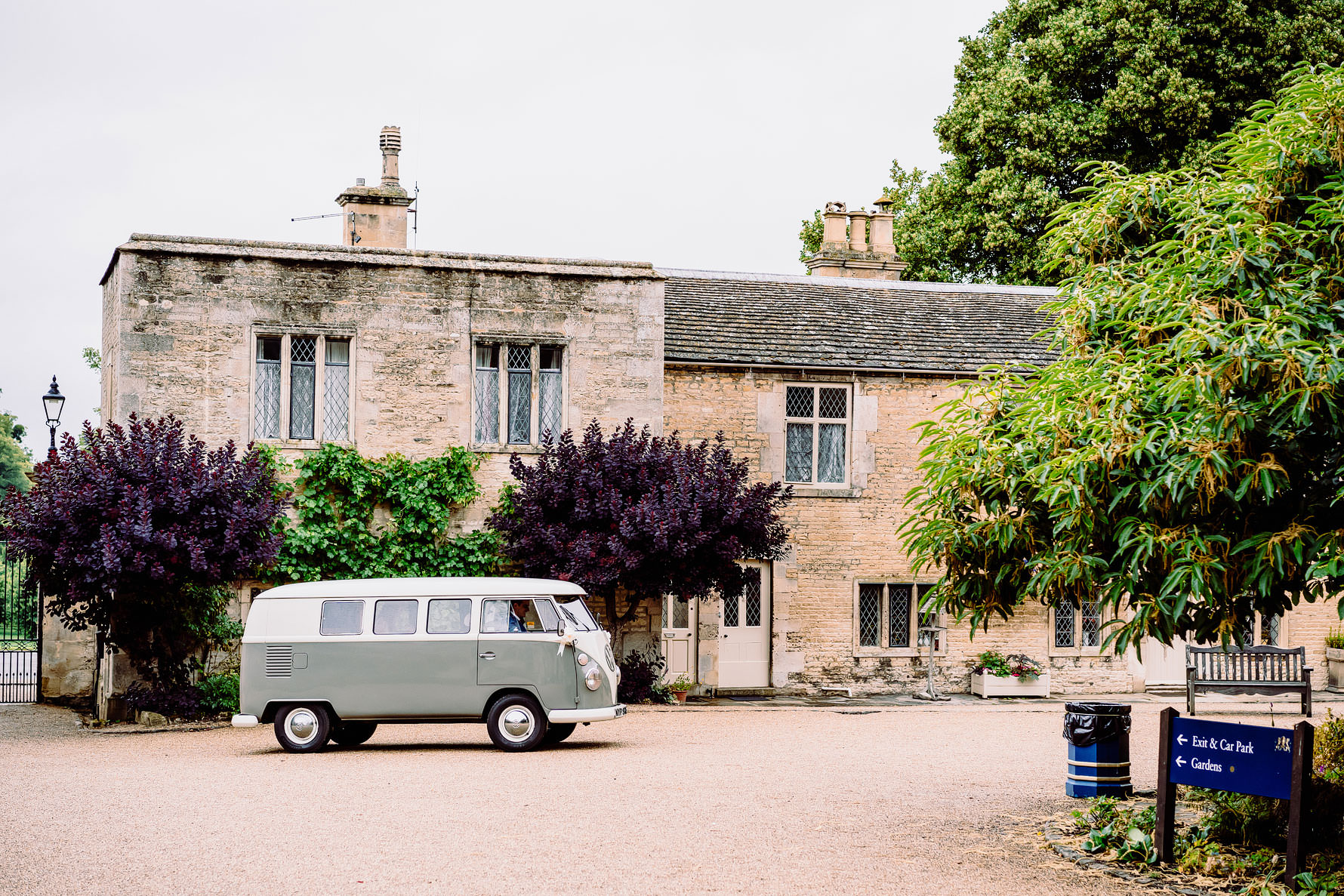 a vw camper van at a wedding