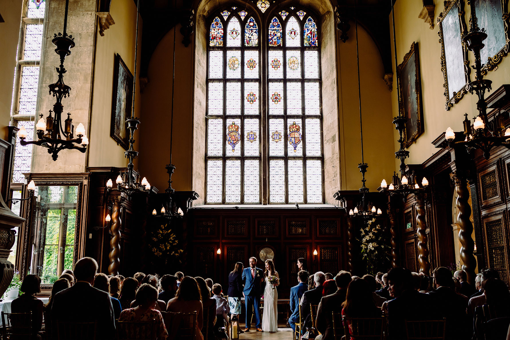 stunning Burghley house during a wedding