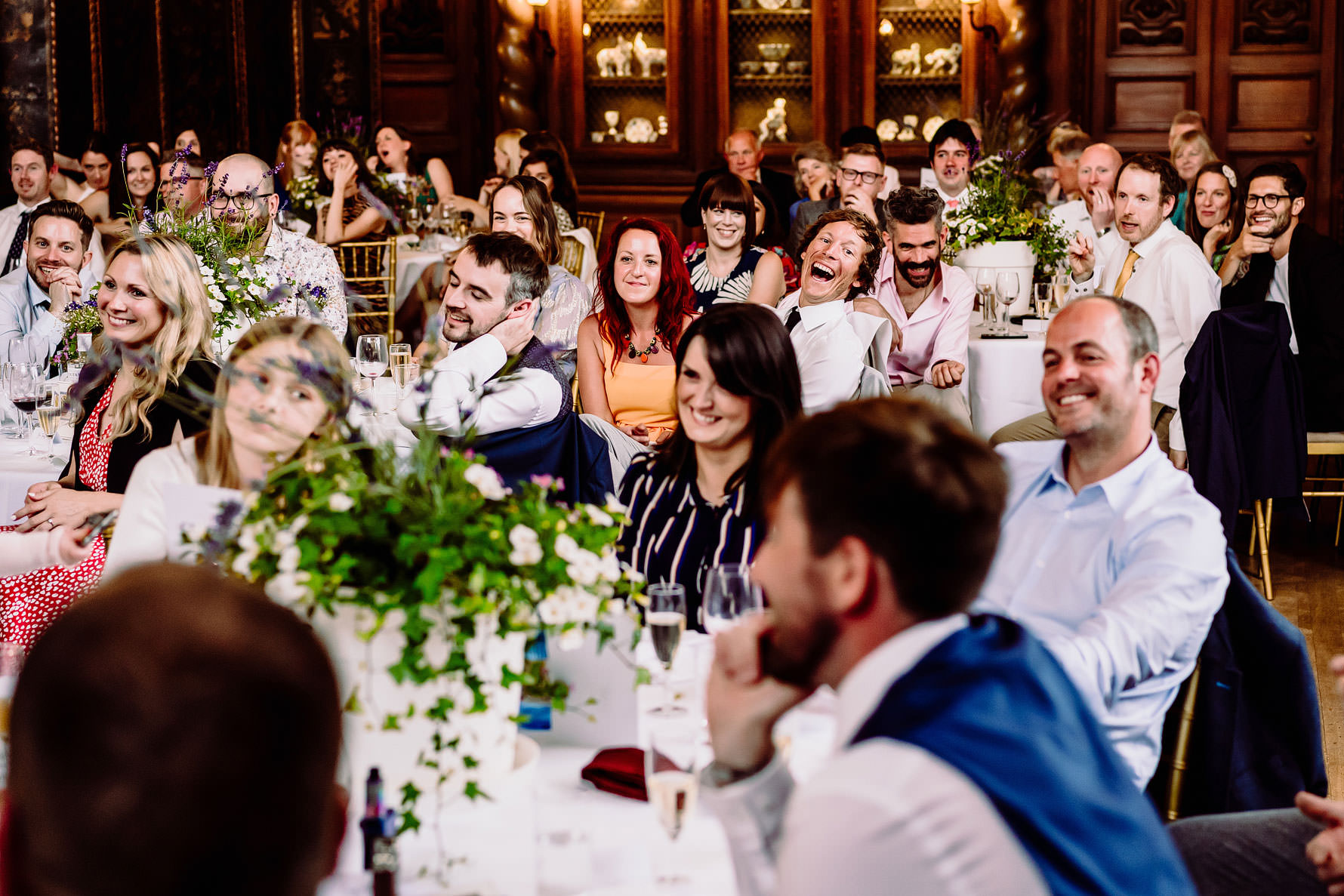 all smiles at a wedding