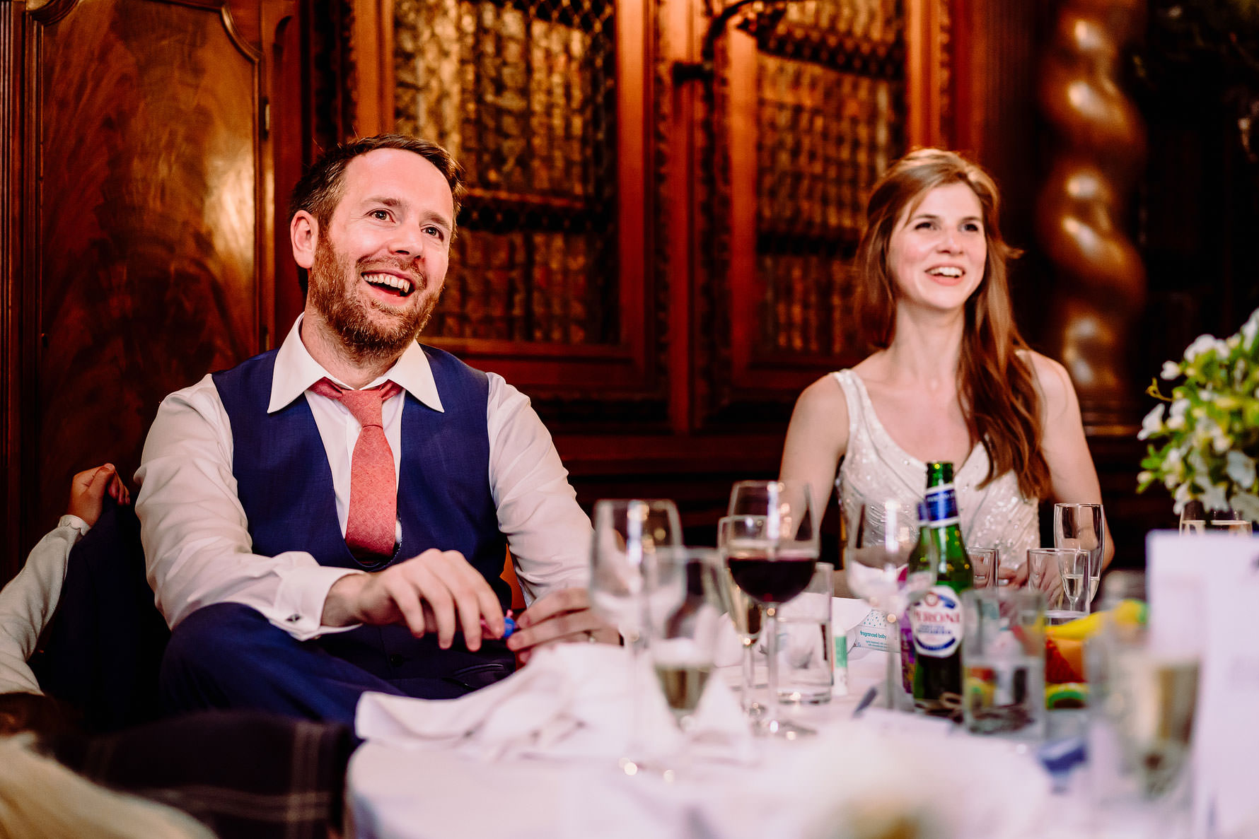 all smiles at a wedding