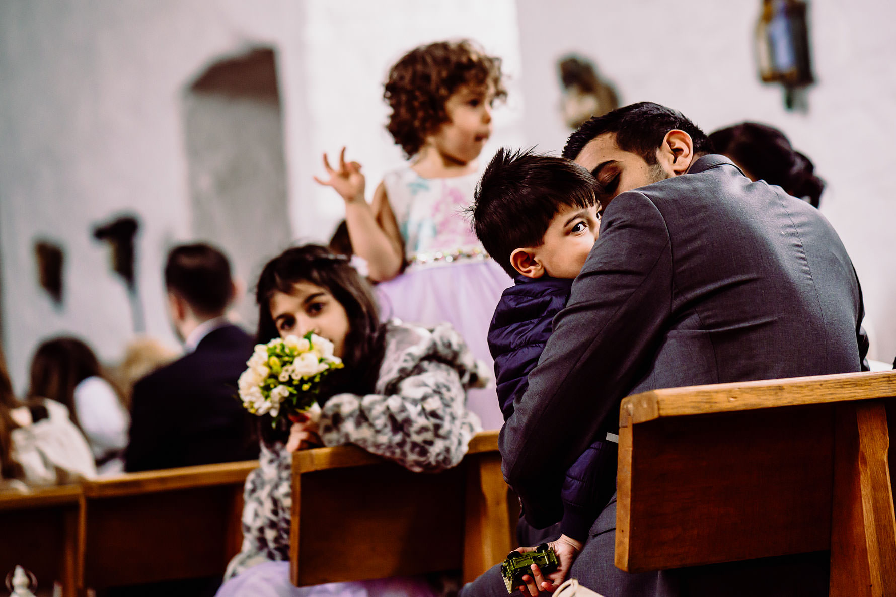 a young wedding guest