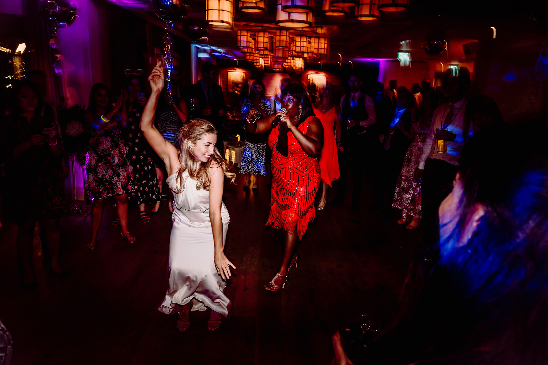 a bride dancing