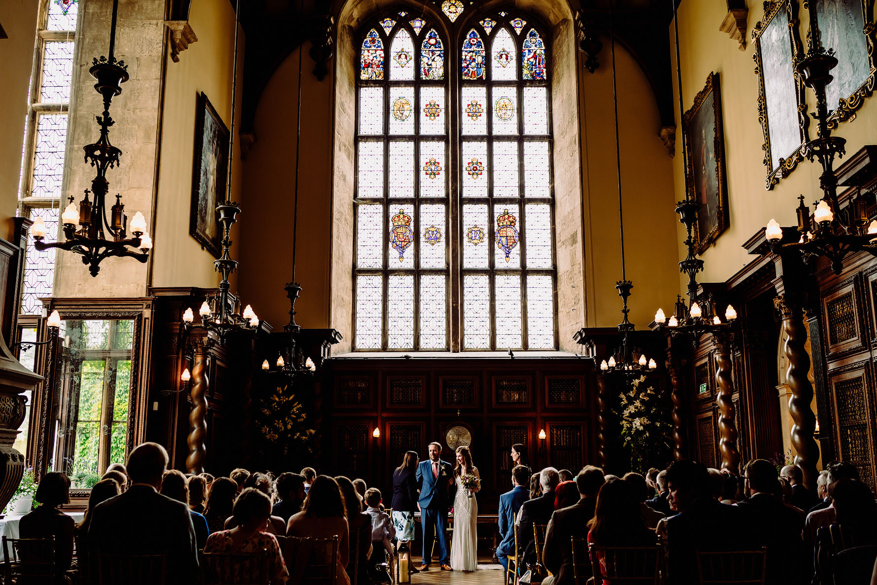 the hall at Burghley house