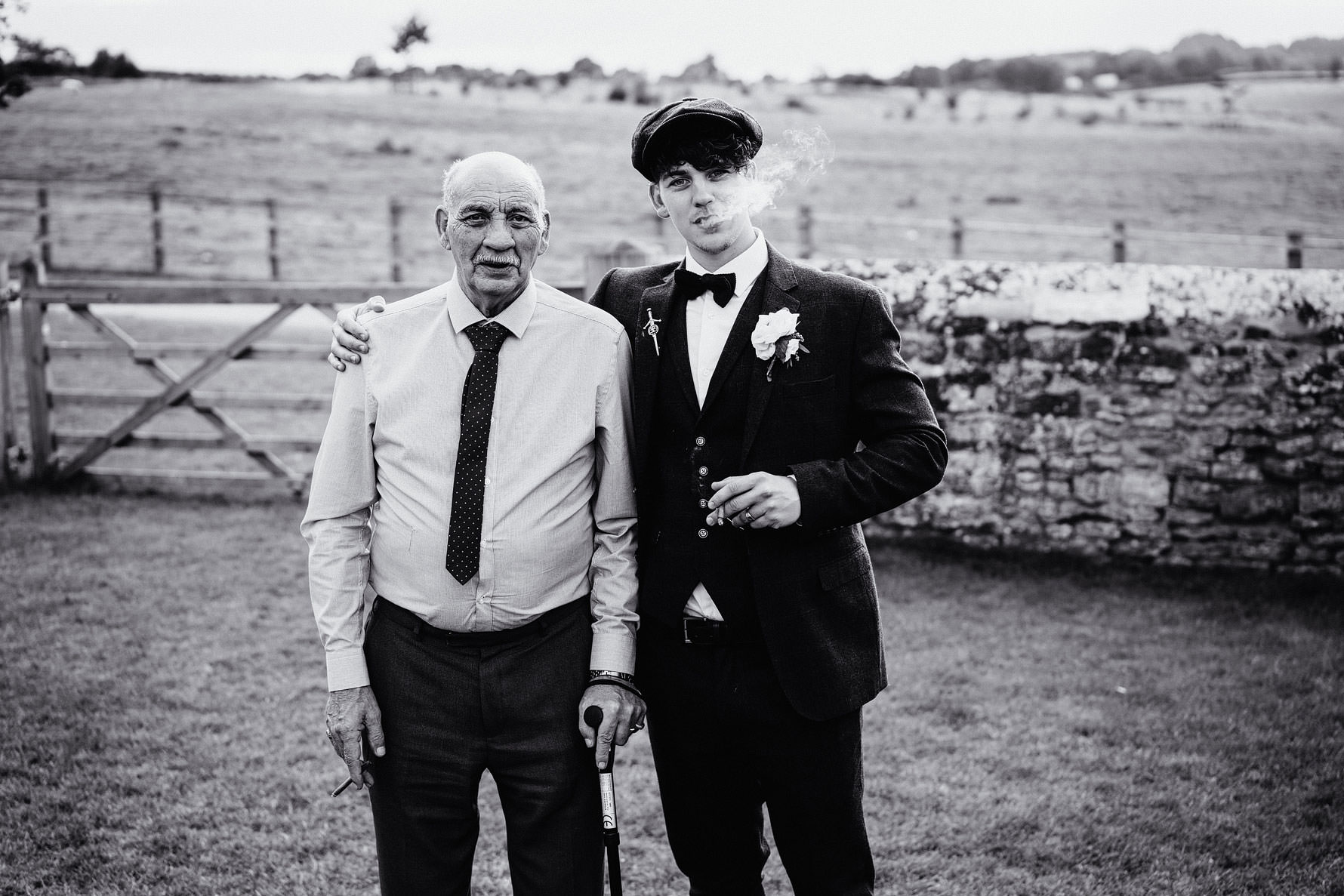 a groom and his grandfather